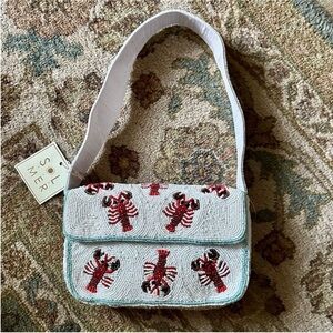 NWT Lobster Beaded Shoulder Bag